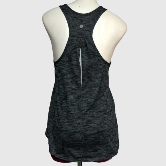 Lululemon Salute the Sun Singlet II Heathered Black Size 10/12? - Picture 3 of 9